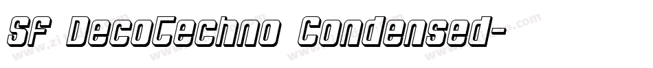 SF DecoTechno Condensed字体转换